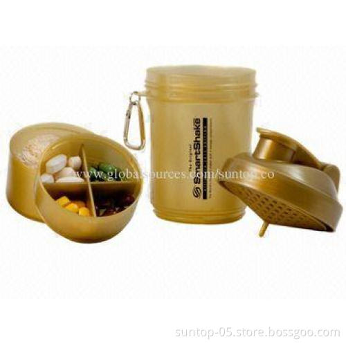 Shaker Bottle with Protein Powder Holder